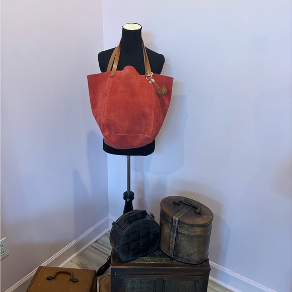 Mark & Graham Red Suede Tote - Picture 2 of 7